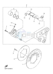 XVS1300CU XVS1300 CUSTOM (2SS3) drawing REAR BRAKE CALIPER