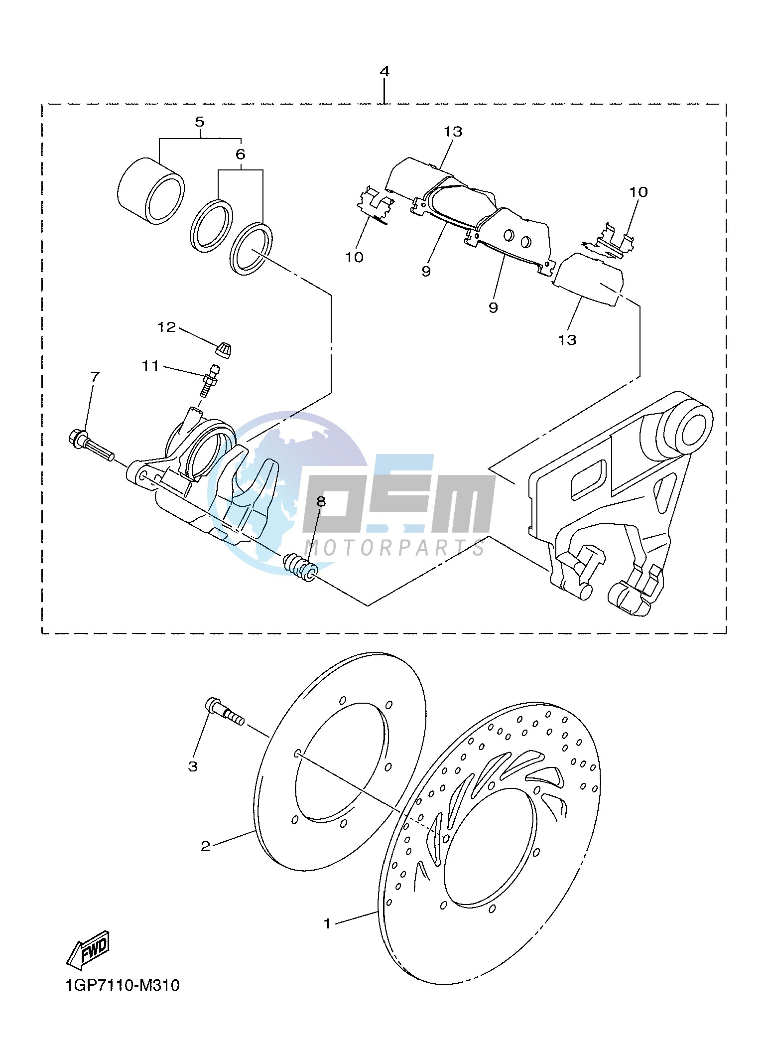 REAR BRAKE CALIPER