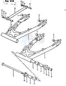 GSX750 (T-X) drawing REAR SWINGING ARM