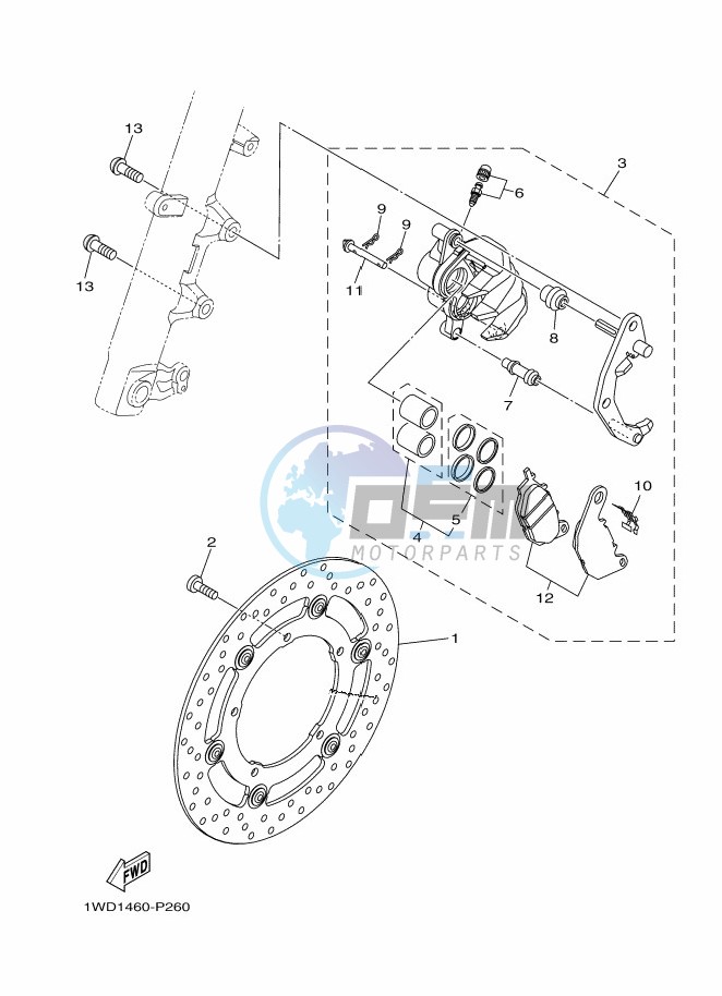 FRONT BRAKE CALIPER