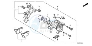 CBR1000RR9 BR / HRC MME - (BR / HRC MME) drawing REAR BRAKE CALIPER