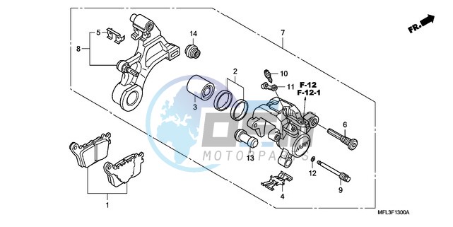 REAR BRAKE CALIPER