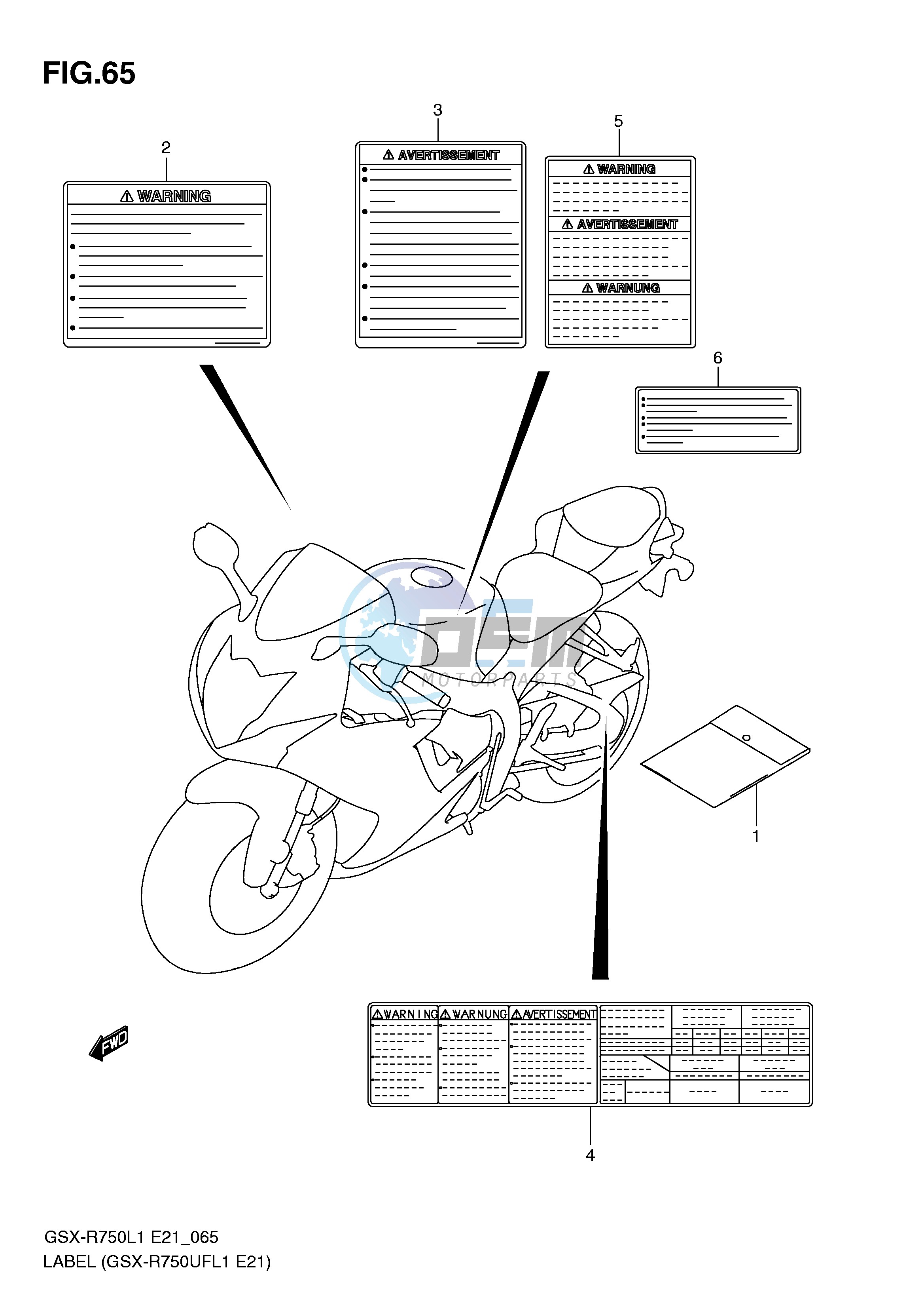 LABEL (GSX-R750UFL1 E21)