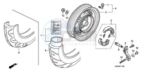 SCV100F9 Australia - (U) drawing REAR WHEEL