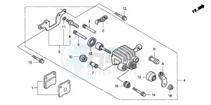 FJS600D 400 SILVER WING drawing PARKING BRAKE CALIPER