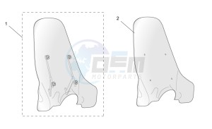 Scarabeo 100 4T e3 drawing Acc. - Windshields