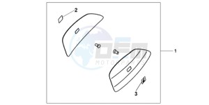 XL700V9 Europe Direct - (ED / SPC) drawing 29L PANNIER COLOUR PANEL SET SHASTA WHITE