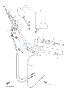 FZ8-NA 800 FZ8 (NAKED, ABS) (59P5) drawing STEERING HANDLE & CABLE