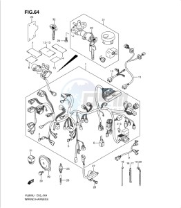 VL800 drawing WIRING HARNESS (VL800UEL1 E19)