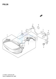 LT-F250 (E28-E33) drawing REAR COMBINATION (LT-F250L1 E33)