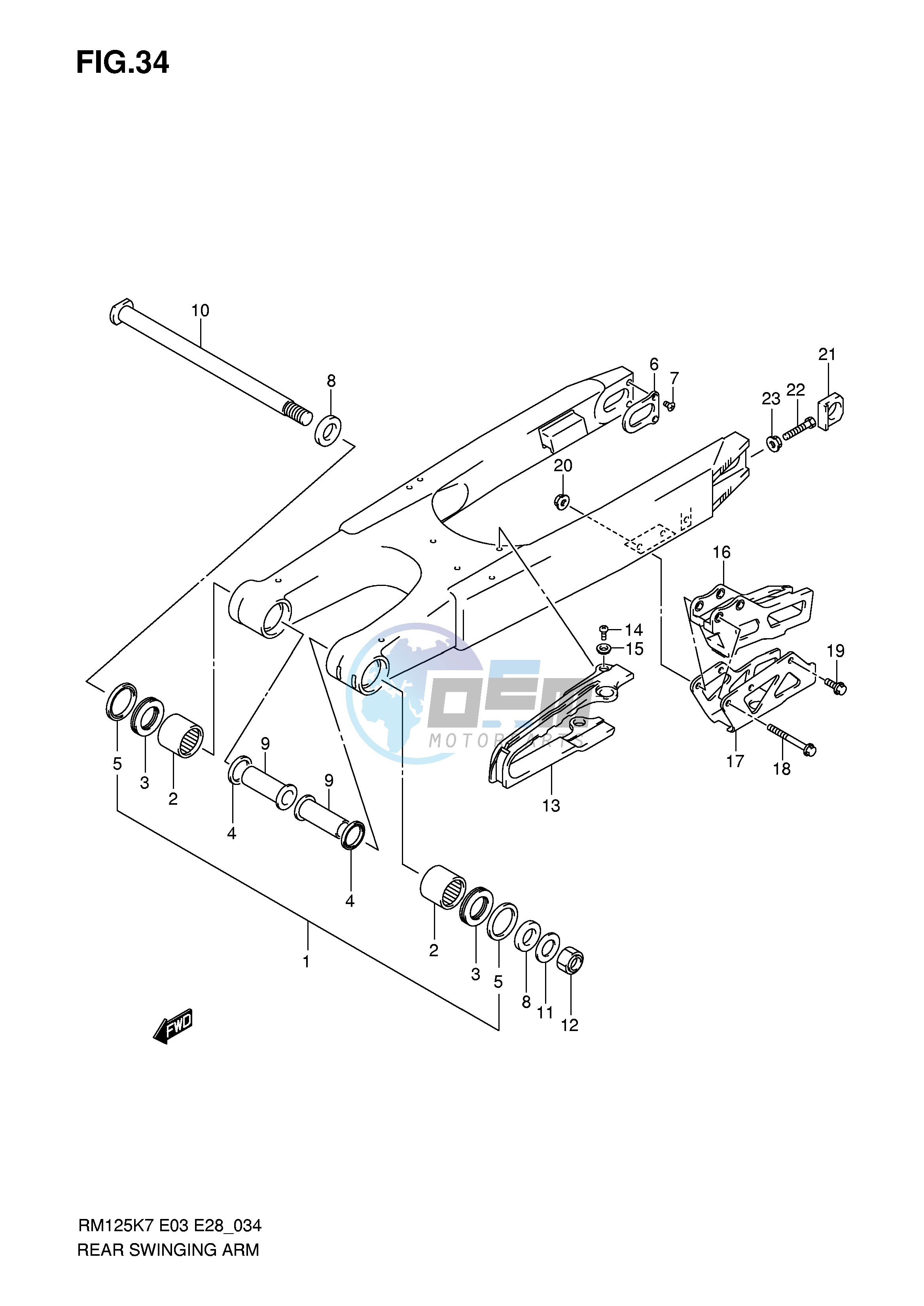 REAR SWINGING ARM