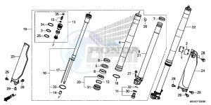 CRF450RD CRF450R Europe Direct - (ED) drawing FRONT FORK (D/E)