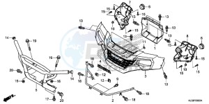 SXS700M4H Europe Direct - (ED) drawing FRONT GRILLE/FRONT BUMPER