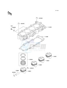 ZX 600 J [ZZR600] (J6F-J8F) J8F drawing CYLINDER_PISTON-- S- -