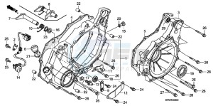 TRX500FPEB drawing REAR CRANKCASE COVER