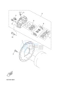 YP400R X-MAX 400 (1SD5 1SD5 1SD5 1SD5) drawing REAR BRAKE CALIPER