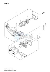 DL650 drawing REAR COMBINATION LAMP