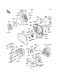 KLX250 KLX250SDF XX (EU ME A(FRICA) drawing Engine Cover(s)