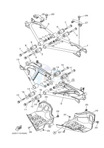 YFM700FWAD YFM70GPAH GRIZZLY 700 EPS (B1A2) drawing REAR ARM