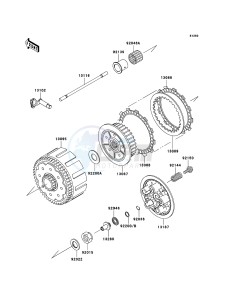 KX250 KX250R6F EU drawing Clutch