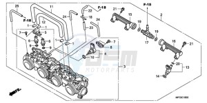 CB600FAA France - (F / ABS CMF) drawing THROTTLE BODY