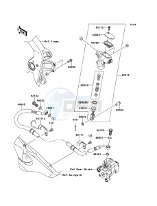 KFX450R KSF450BBF EU drawing Rear Master Cylinder