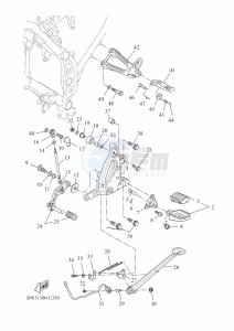 XTZ690 TENERE 700 (BEH3) drawing STAND & FOOTREST