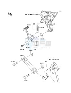 Z1000SX ABS ZX1000HDF FR GB XX (EU ME A(FRICA) drawing Brake Pedal