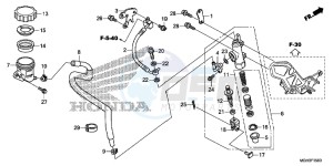 VFR1200XC drawing RR. BRAKE MASTER CYLINDER