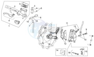 RXV 450-550 drawing Front brake system