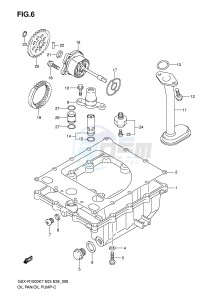 GSX-R1000 (E3-E28) drawing OIL PAN - OIL PUMP