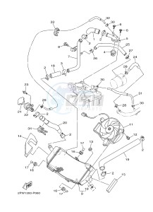 XP500 TMAX T-MAX 530 (2PWL) drawing RADIATOR & HOSE