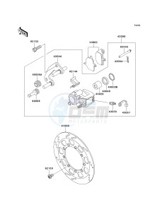 KL 650 A [KLR 650] (A6F-A7F) A6F drawing FRONT BRAKE