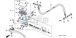 VFR8009 Europe Direct - (ED / MME) drawing CLUTCH MASTER CYLINDER