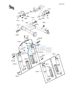 KZ 1100 A [SHAFT] (A1-A3) [SHAFT] drawing SWING ARM_SHOCK ABSORBERS