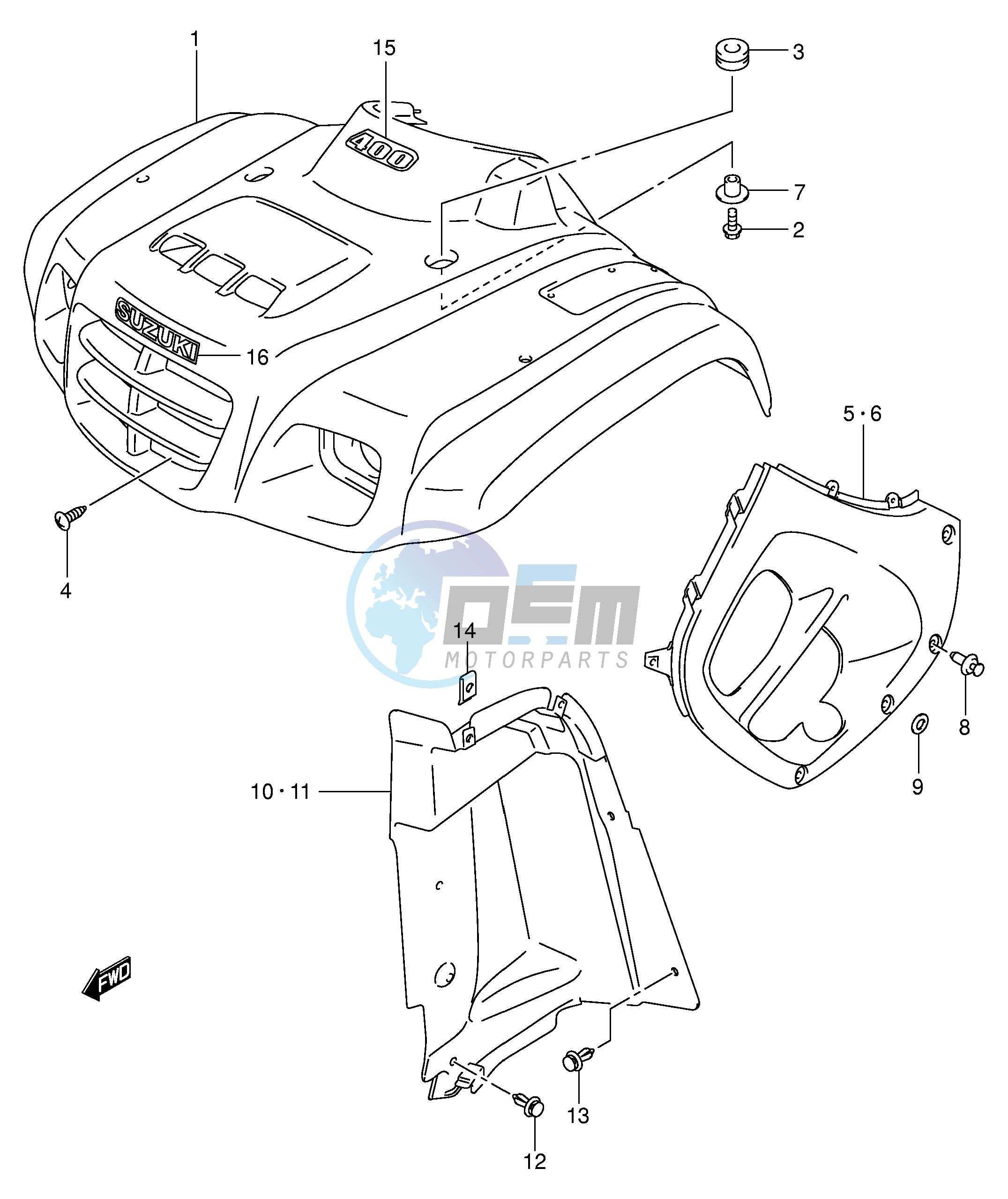 FRONT FENDER (MODEL K3)