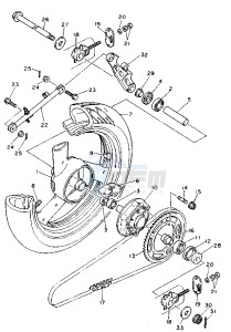 XJ S DIVERSION 600 drawing REAR WHEEL