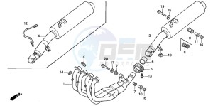 CBR600F4 drawing EXHAUST MUFFLER