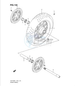 VLR1800 drawing FRONT WHEEL (VLR1800L1 E2)