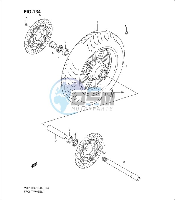 FRONT WHEEL (VLR1800L1 E2)