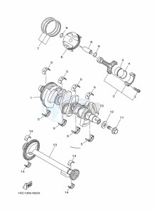 XSR900 MTM850 (BAE6) drawing CRANKSHAFT & PISTON