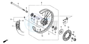 CR80R drawing FRONT WHEEL