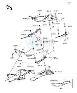 NINJA ZX-6R ABS ZX636FGF FR GB XX (EU ME A(FRICA) drawing Side Covers