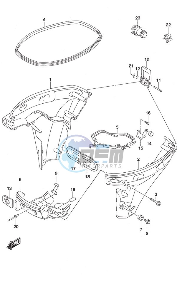 Side Cover Tiller Handle w/Power Tilt