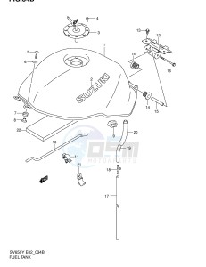 SV650 (E2) drawing FUEL TANK (MODEL K2)