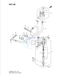 GSXF650 drawing REAR MASTER CYLINDER (GSX650FL1 E21)