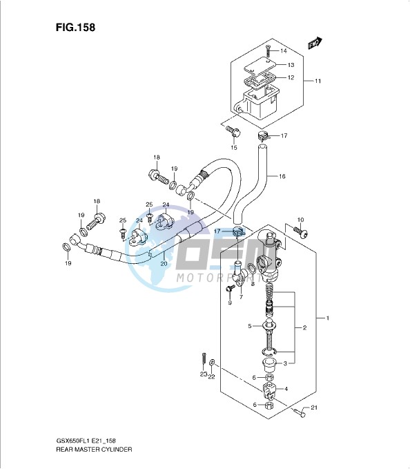 REAR MASTER CYLINDER (GSX650FL1 E21)