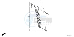 NSC50E Vision 50 - NSC50E UK - (E) drawing REAR CUSHION