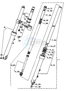 XV VIRAGO 250 drawing FRONT FORK