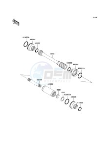 KVF 650 D ([BRUTE FORCE 650 4X4] (D6F-D9F) D7F drawing DRIVE SHAFT-PROPELLER